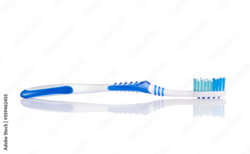 Single new plastic toothbrush Single new plastic toothbrush