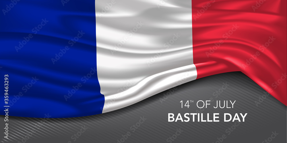 France Bastille day greeting card, banner with template text vector illustration France Bastille day greeting card, banner with template text vector illustration