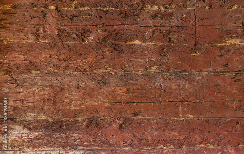 Natural rustic red brown barn wood wall. Wall texture background pattern.