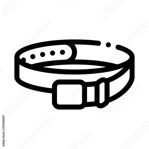 leather belt icon vector. leather belt sign. isolated contour symbol illustration