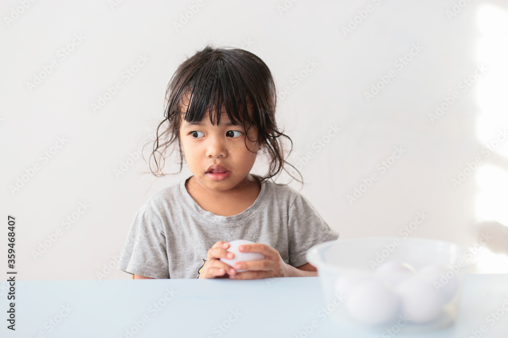 Portrait of girl with autism avoid eye contact with camera Portrait of girl with autism avoid eye contact with camera