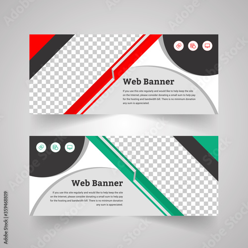 abstract web banner design template