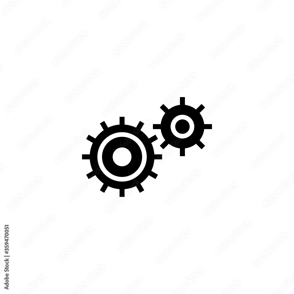 System Preferences icon in black flat glyph, filled style isolated on white background System Preferences icon in black flat glyph, filled style isolated on white background