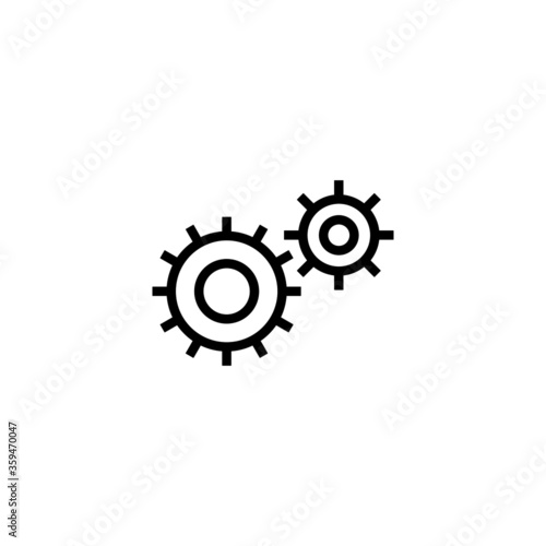 System Preferences icon in black line style icon, style isolated on white background