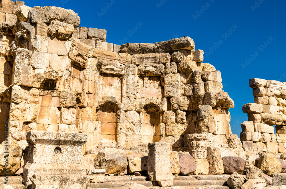 Ruined walls of Heliopolis at Baalbek, Lebanon