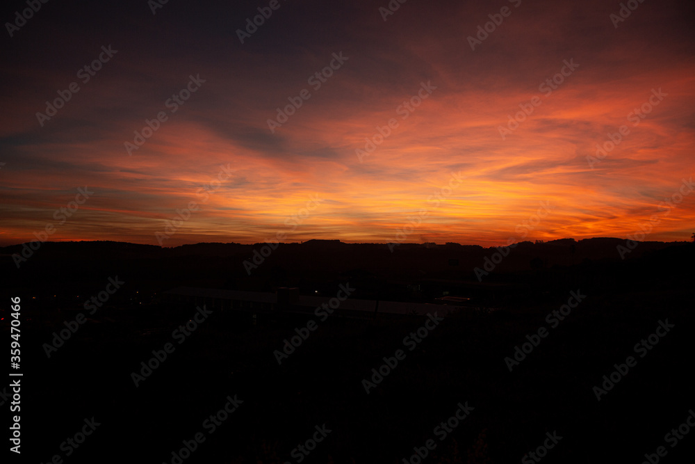 Obraz premium sunset over the river