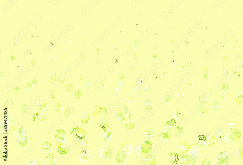 Light Green, Yellow vector background with spots. Light Green, Yellow vector background with spots.