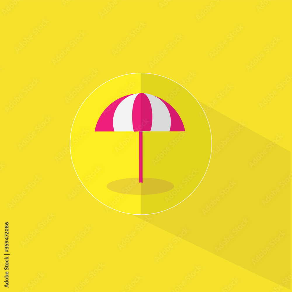 Beach umbrella icon. Summer icon vector illustraion.