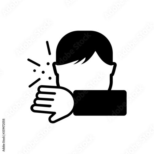 Personal hygiene - covering mouth with tissue while sneezing.