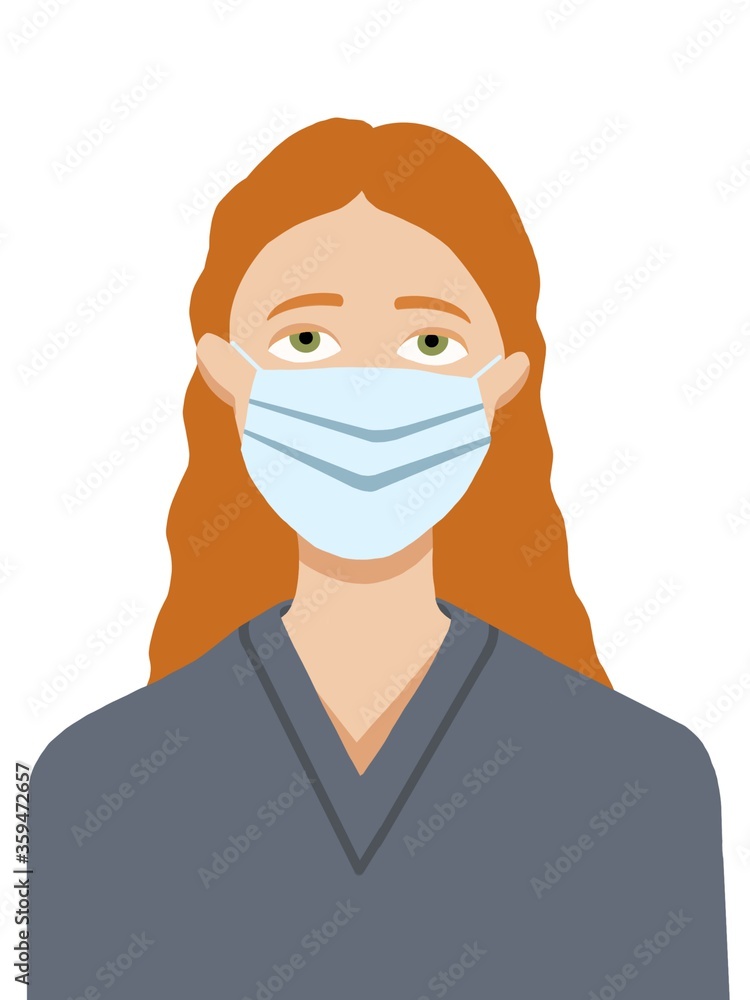 Men with a mask illustration. Doctor with a mask. Doctor drawing. Coronavirus mask Men with a mask illustration. Doctor with a mask. Doctor drawing. Coronavirus mask