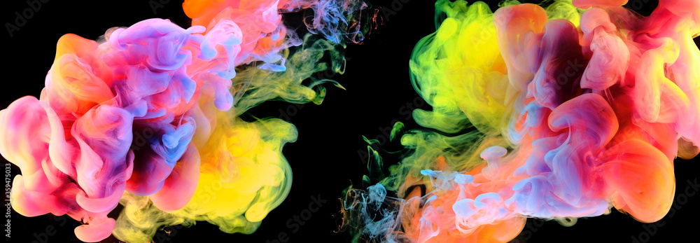 Color paint drops in water
Color paint drops in water