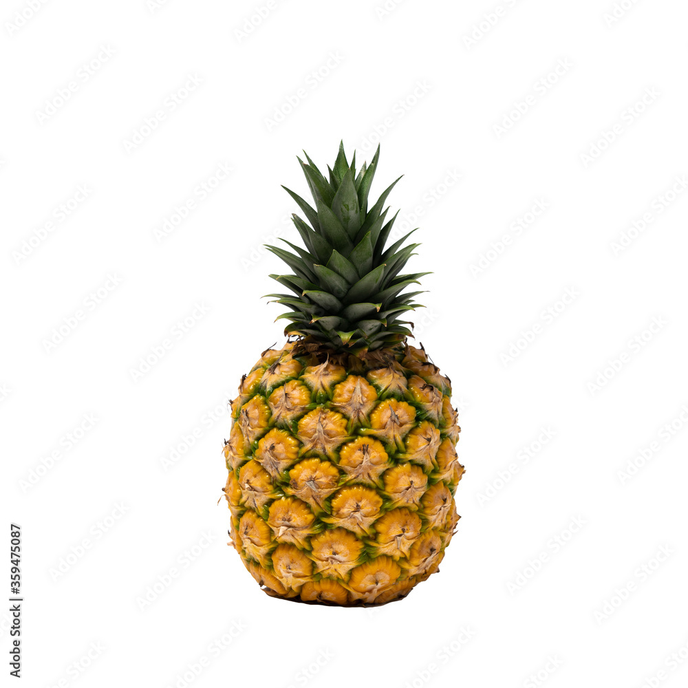 Whole fresh pineapple fruit on white background Whole fresh pineapple fruit on white background