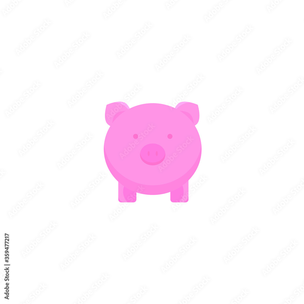 This is a pig isolated on a white background. This is a pig isolated on a white background.