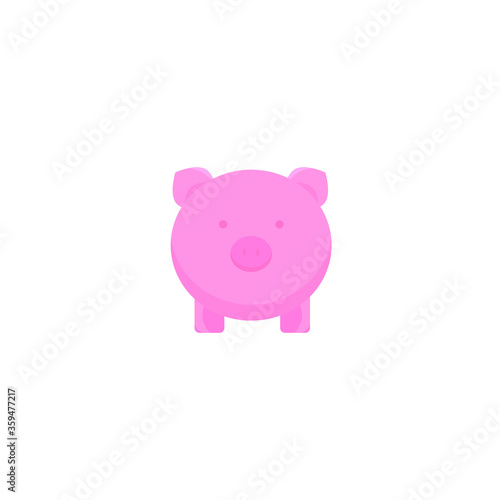 This is a pig isolated on a white background.