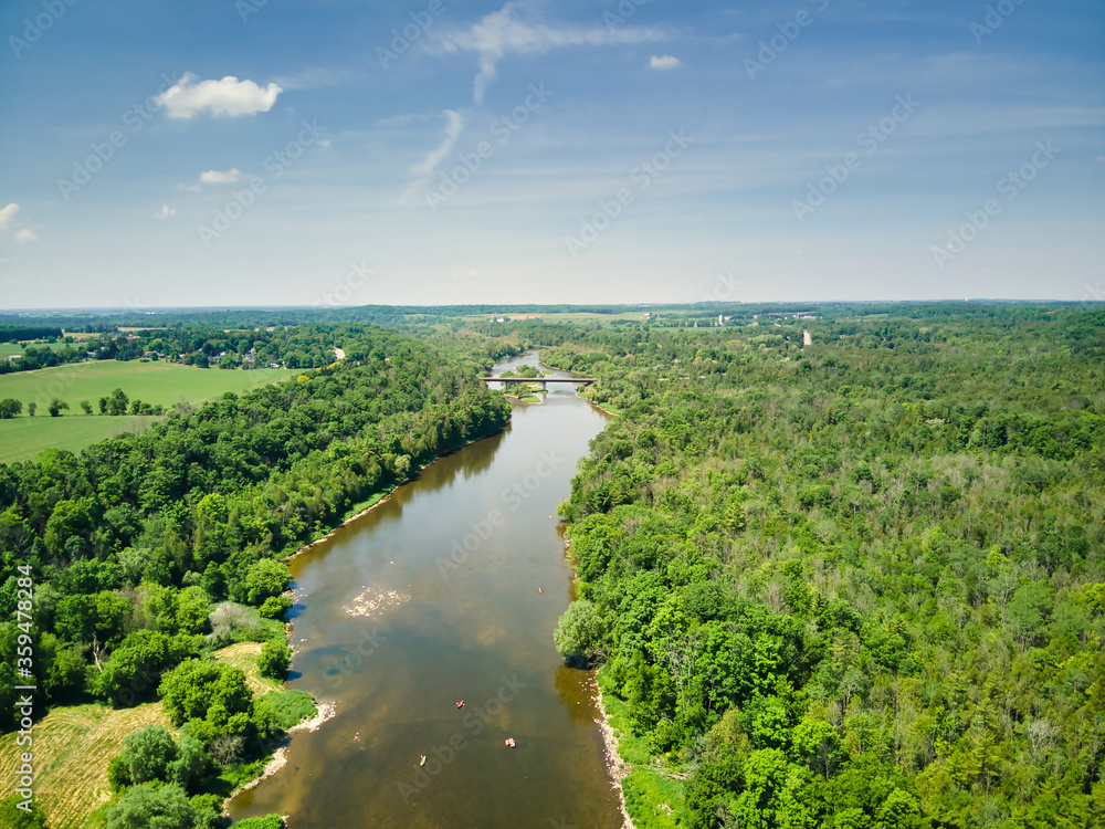 View from the top of Grand River
