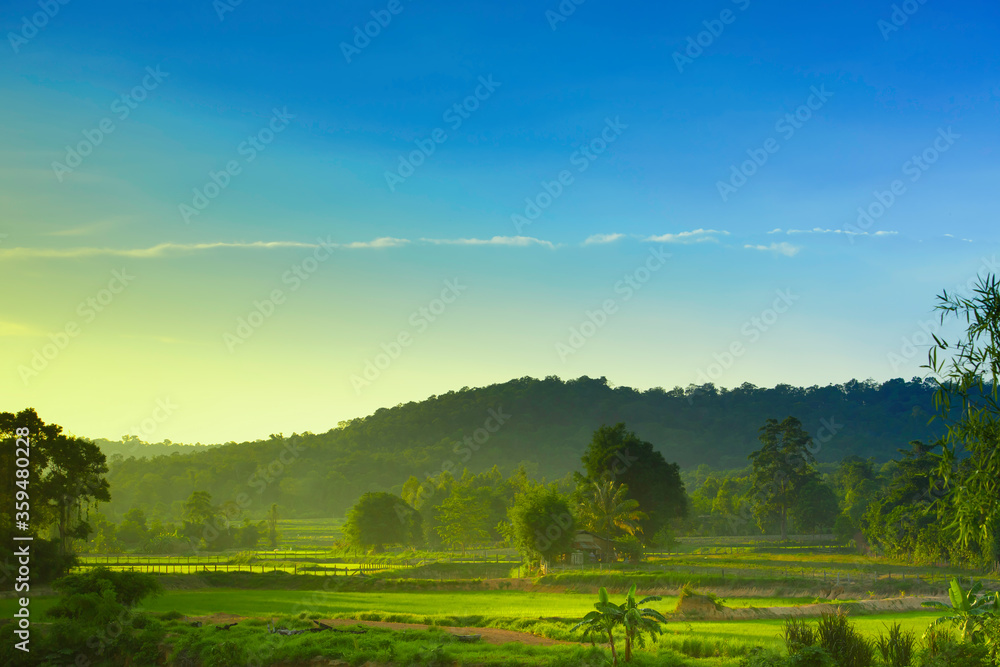 Naklejka premium landscape in mukdahan thailand