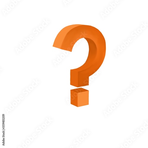 orange 3d question mark