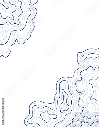 topographic map vector illustration abstract height lines isolated on a white background