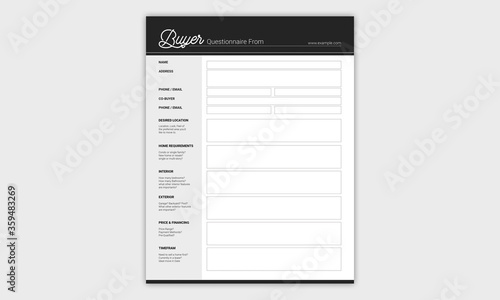 Buyer Questionnaire