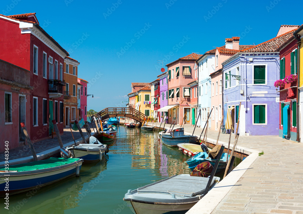 Burano city near Venice, Italy