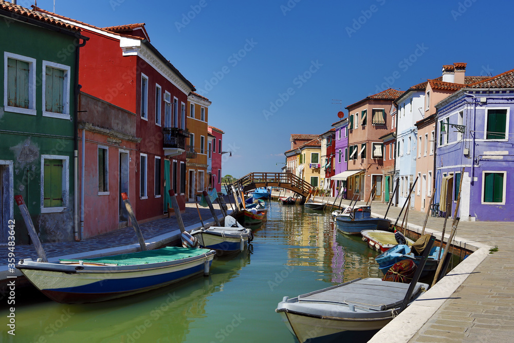 Burano city near Venice, Italy