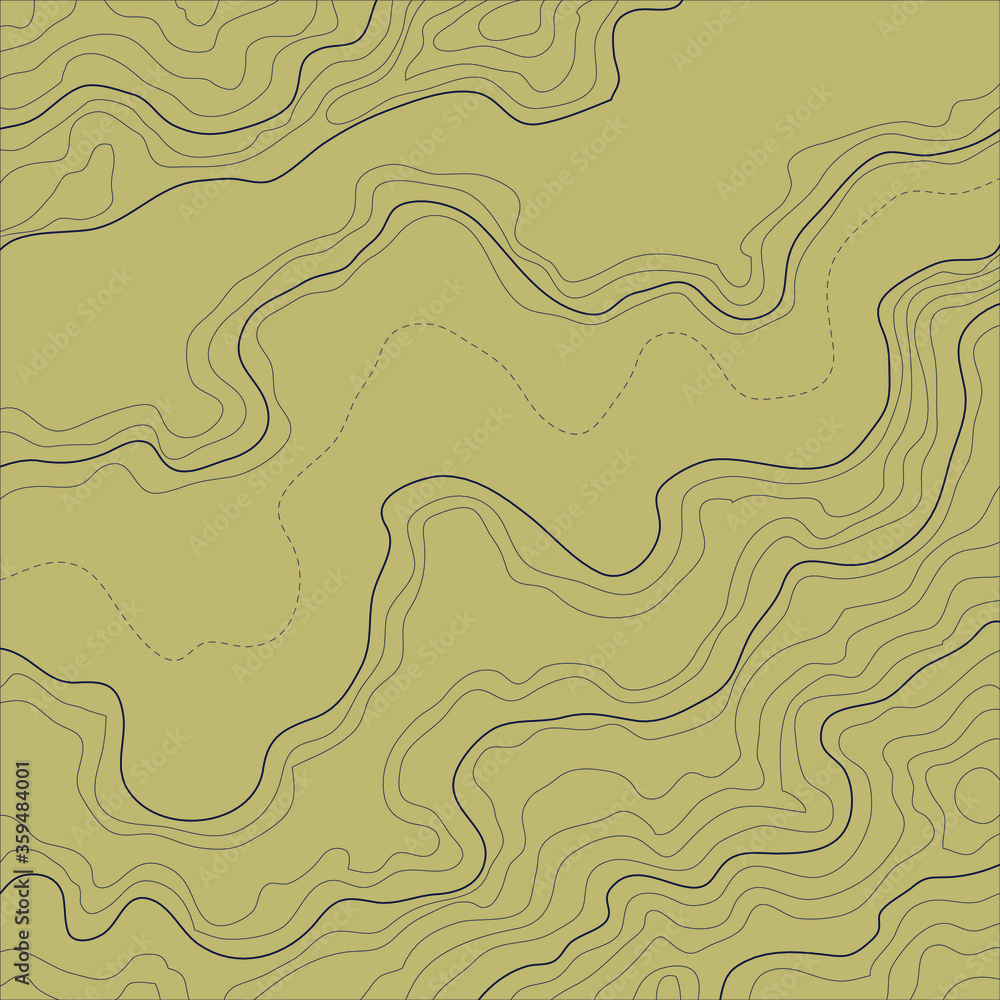 Fototapeta premium topographic map vector illustration abstract height lines isolated on a brown background