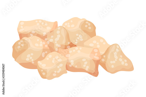 Caramelized White Sugar as Sweetener for Tea and Coffee Vector Illustration