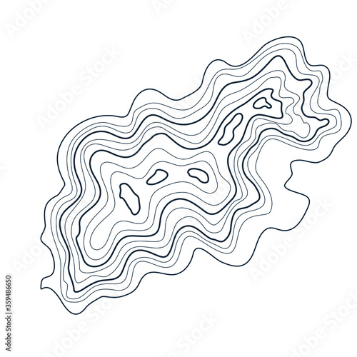 topographic map vector illustration abstract height lines isolated on a white background