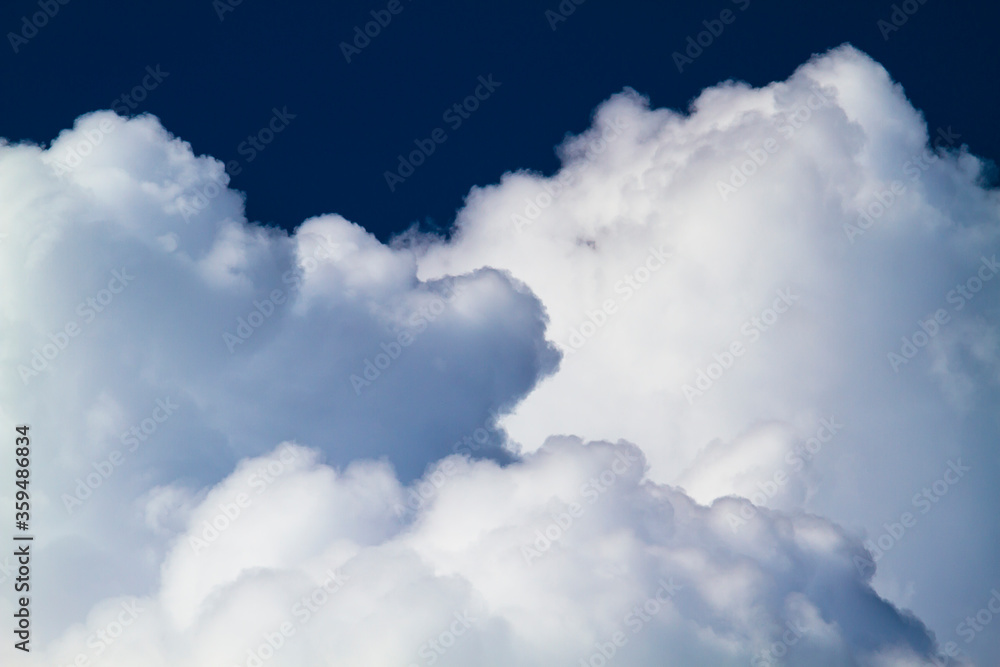 white cloud on blue sky