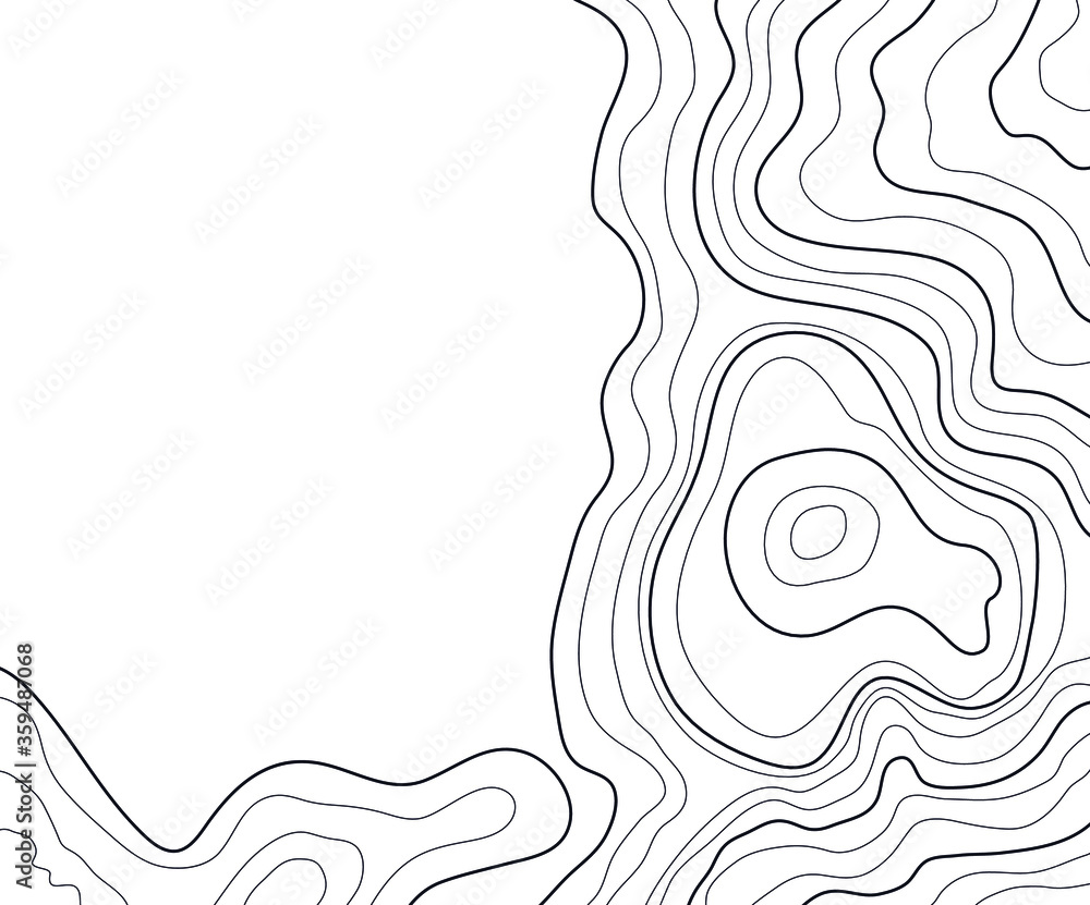 Fototapeta topographic map vector illustration abstract height lines isolated on a white background