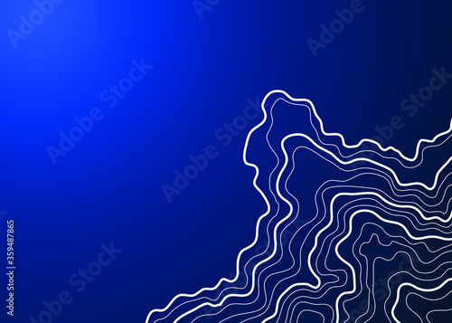 topographic map vector illustration abstract height lines isolated on a blue background