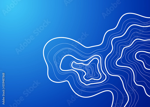 topographic map vector illustration abstract height lines isolated on a blue background