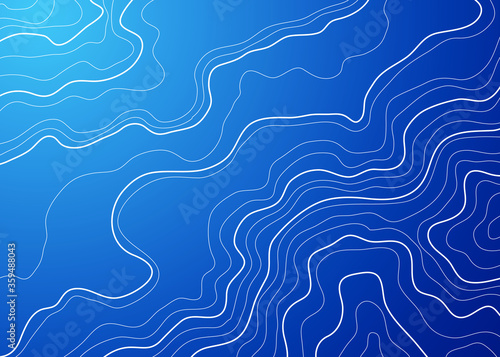 topographic map vector illustration abstract height lines isolated on a blue background
