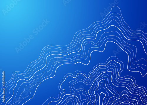 topographic map vector illustration abstract height lines isolated on a blue background