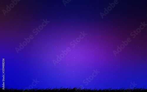 Light Pink, Blue vector template with space stars. Shining colored illustration with bright astronomical stars. Best design for your ad, poster, banner.