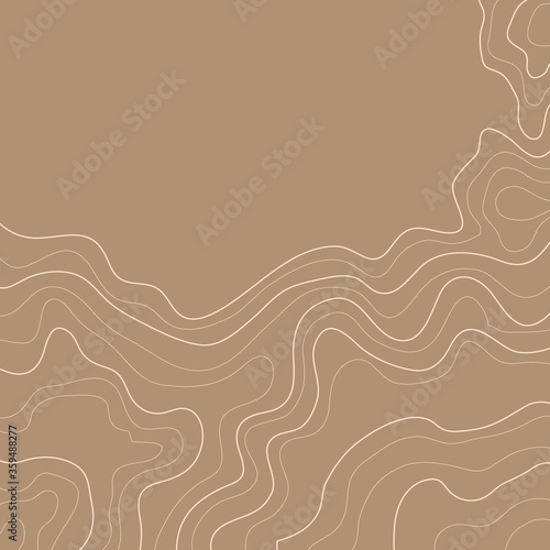 topographic map vector illustration abstract height lines isolated on a brown background