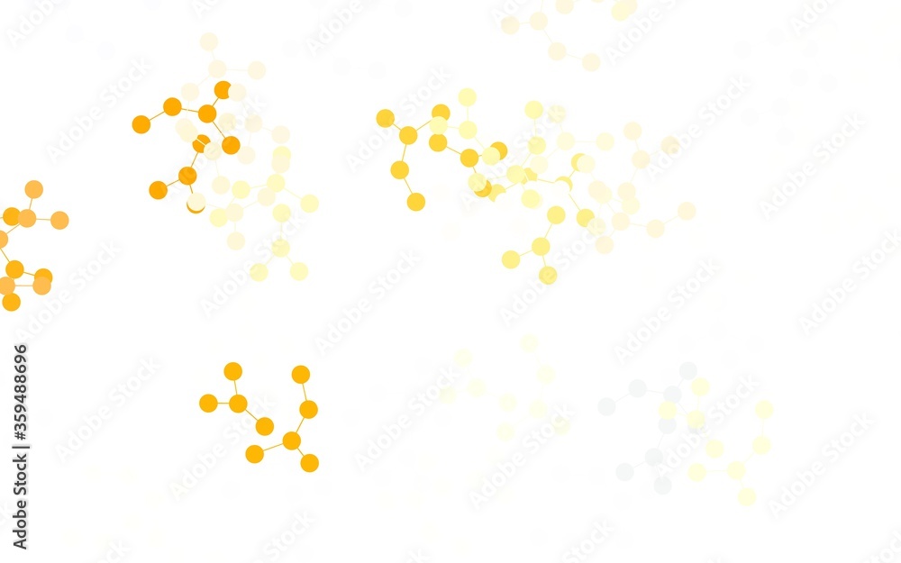 Light Orange vector pattern with artificial intelligence network. Light Orange vector pattern with artificial intelligence network.