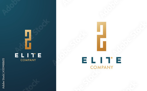 Premium Vector I Logo in two colour variations. Beautiful Logotype for luxury branding. Elegant and stylish design for your Elite company.