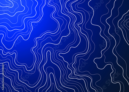 topographic map vector illustration abstract height lines isolated on a blue background