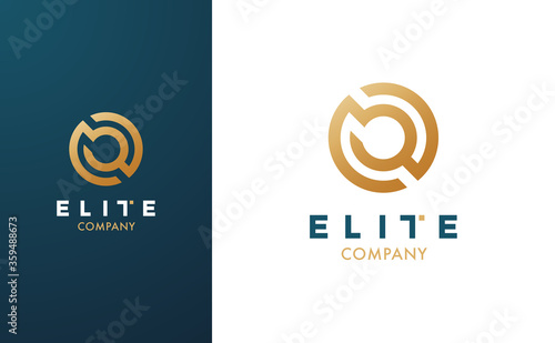 Premium Vector O Logo in two colour variations. Beautiful Logotype for luxury branding. Elegant and stylish design for your Elite company.