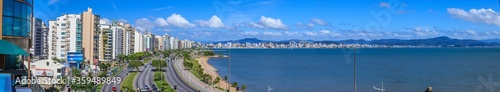 Panoramic picture of the coastal road of Florianopolis photo