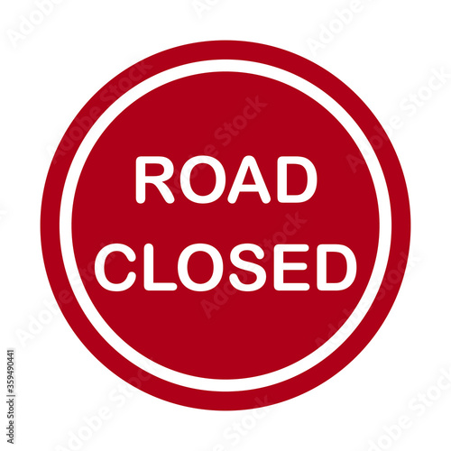road closed zone, traffic sign vector