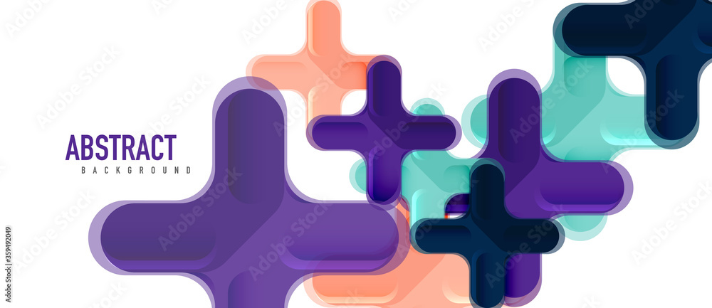 Glossy multicolored plastic style cross composition, x shape design, techno geometric modern abstract background. Trendy abstract layout template Glossy multicolored plastic style cross composition, x shape design, techno geometric modern abstract background. Trendy abstract layout template