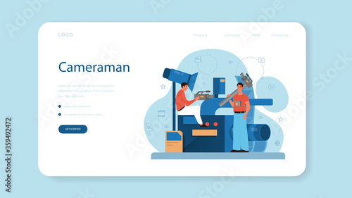 Video production or videographer web banner or landing page