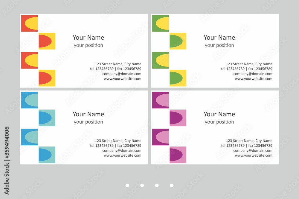 Business card template. Simple abstract style.