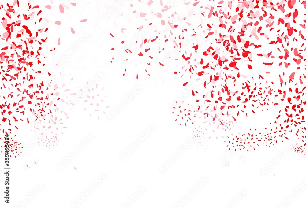 Light Red vector natural pattern with leaves. Light Red vector natural pattern with leaves.