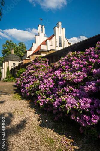 Obraz na płótnie Saint Christopher's Church in Podkowa Lesna, Masovia, Poland w salonie