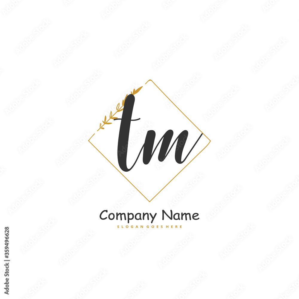 T M TM Initial handwriting and signature logo design with circle. Beautiful design handwritten logo for fashion, team, wedding, luxury logo. T M TM Initial handwriting and signature logo design with circle. Beautiful design handwritten logo for fashion, team, wedding, luxury logo.