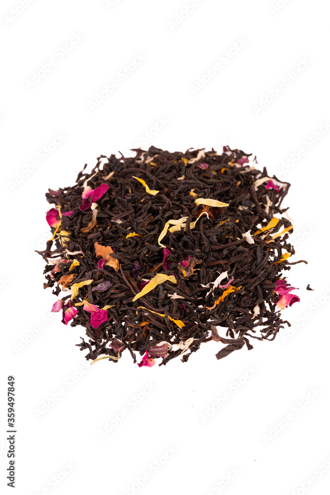 loose tea from different packs of Ceylon tea with the addition of various supplements