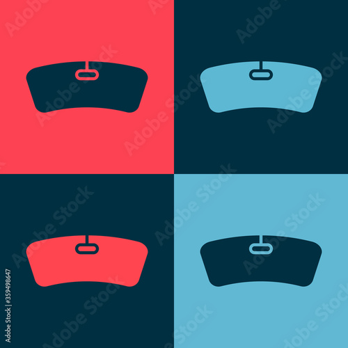 Pop art Windshield icon isolated on color background.  Vector Illustration